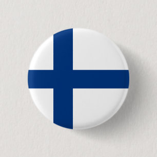 Badge Rond 2,50 Cm Drapeau finlandais, Drapeau finlandais