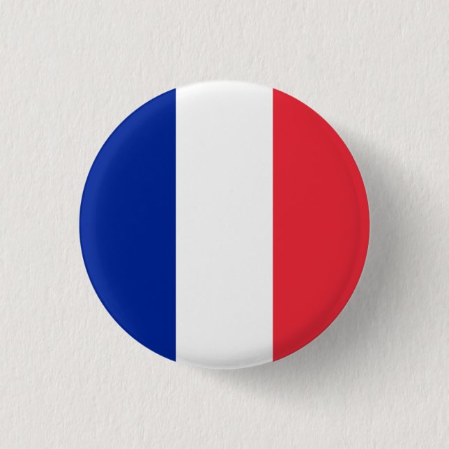 Badge Rond 2,50 Cm Drapeau français (Devant)