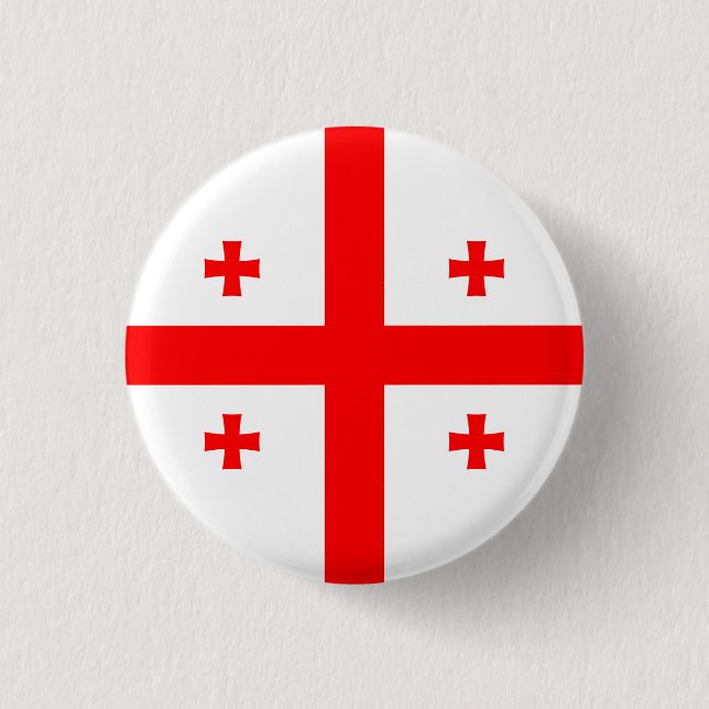 Badge Rond 2,50 Cm Drapeau géorgien, Drapeau géorgien (Devant)