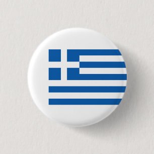 Badge Rond 2,50 Cm Drapeau grec, Drapeau grec