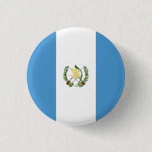 Badge Rond 2,50 Cm Drapeau guatémaltèque, Drapeau du Guatemala