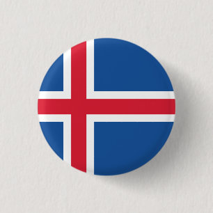 Badge Rond 2,50 Cm Drapeau Islande