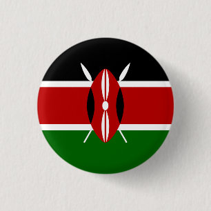 Badge Rond 2,50 Cm Drapeau kényan, Drapeau du Kenya