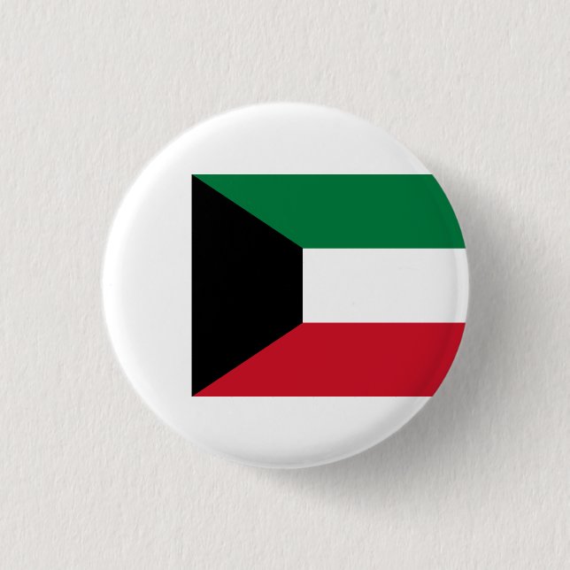 Badge Rond 2,50 Cm Drapeau koweïtien, Drapeau du Koweït (Devant)