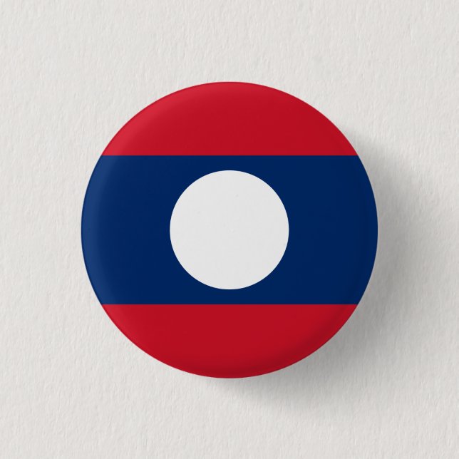 Badge Rond 2,50 Cm Drapeau lao, Drapeau du Laos (Devant)