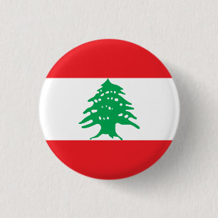 Badge Rond 2,50 Cm Drapeau libanais, Drapeau du Liban