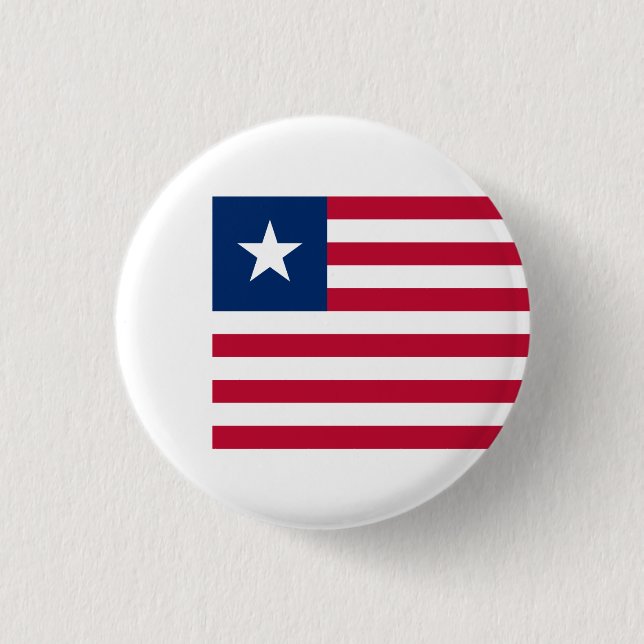Badge Rond 2,50 Cm Drapeau libérien, Drapeau du Libéria (Devant)