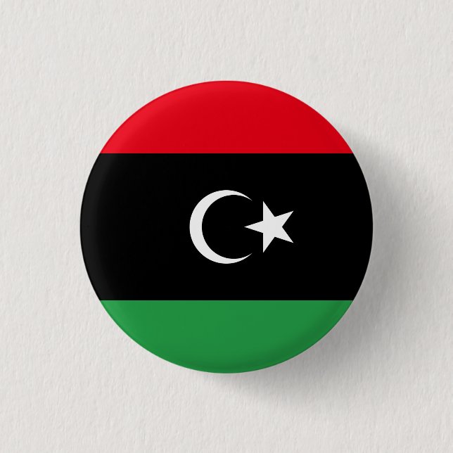 Badge Rond 2,50 Cm Drapeau libyen (Devant)