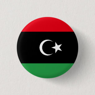 Badge Rond 2,50 Cm Drapeau libyen, Drapeau libyen
