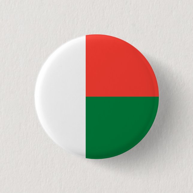 Badge Rond 2,50 Cm Drapeau Madagascar (Devant)