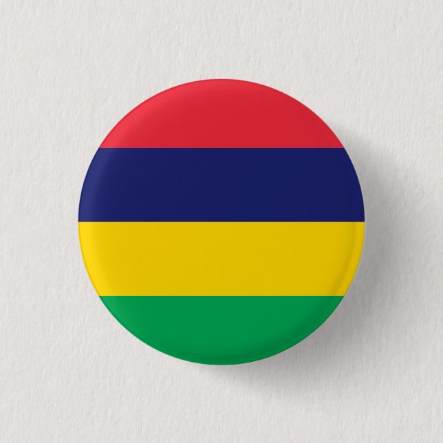 Badge Rond 2,50 Cm Drapeau Maurice (Devant)