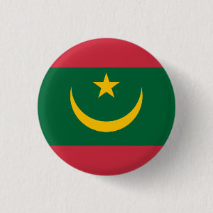Badge Rond 2,50 Cm Drapeau mauritanien, Drapeau mauritanien