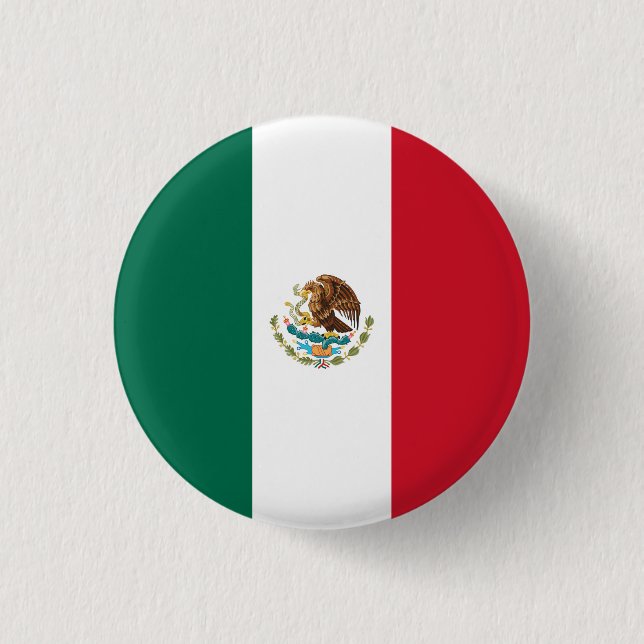 Badge Rond 2,50 Cm Drapeau mexicain (Devant)