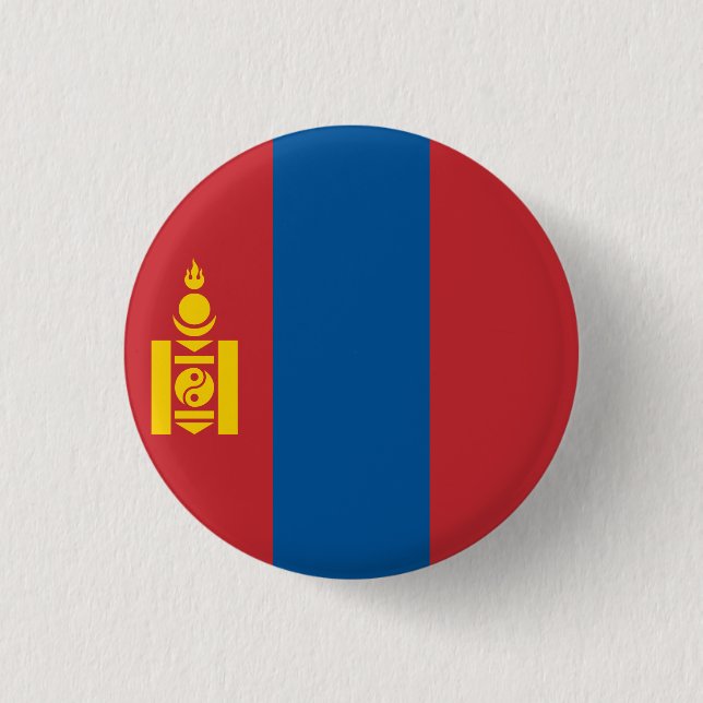 Badge Rond 2,50 Cm Drapeau mongol (Devant)