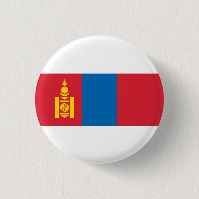 Badge Rond 2,50 Cm Drapeau mongol, Drapeau mongol (Devant)