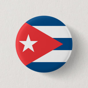 Badge Rond 2,50 Cm Drapeau national de Cuba