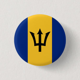 Badge Rond 2,50 Cm Drapeau national de la Barbade