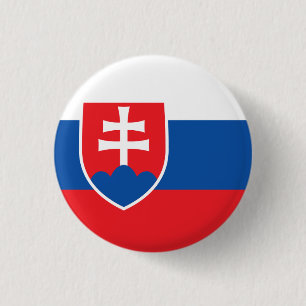 Badge Rond 2,50 Cm Drapeau national de Slowakia