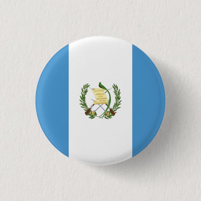 Badge Rond 2,50 Cm Drapeau national du Guatemala (Devant)