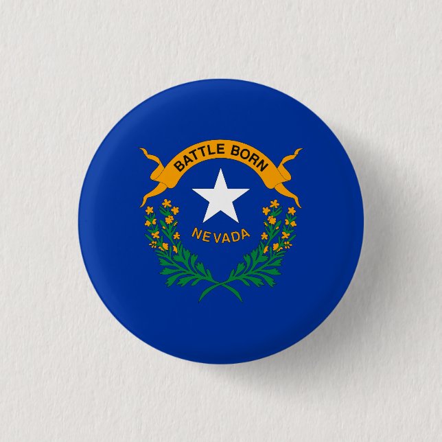 Badge Rond 2,50 Cm Drapeau national du Nevada (Devant)