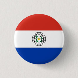 Badge Rond 2,50 Cm Drapeau national du Paraguay