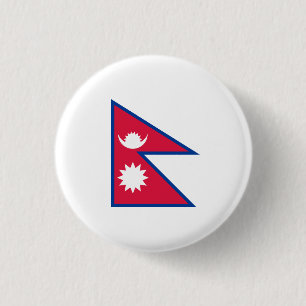 Badge Rond 2,50 Cm Drapeau népalais, Drapeau népalais