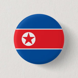 Badge Rond 2,50 Cm Drapeau nord-coréen, Drapeau nord-coréen