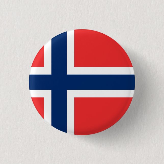 Badge Rond 2,50 Cm Drapeau norvégien (Devant)