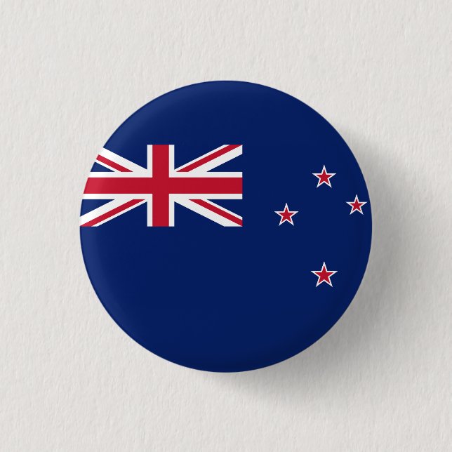 Badge Rond 2,50 Cm Drapeau Nouvelle-Zélande (Devant)