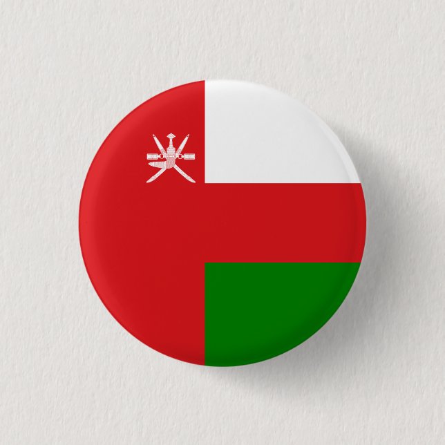 Badge Rond 2,50 Cm Drapeau omanais, Drapeau omanais (Devant)