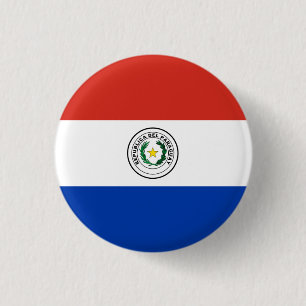 Badge Rond 2,50 Cm Drapeau paraguayen, Drapeau du Paraguay