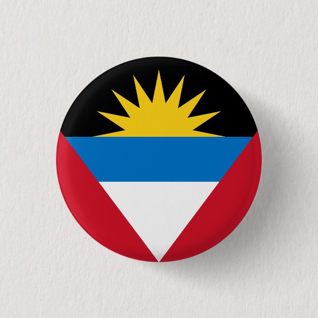Badge Rond 2,50 Cm Drapeau patriotique d'Antigua-et-Barbuda (Devant)