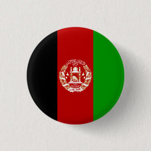 Badge Rond 2,50 Cm Drapeau patriotique de l'Afghanistan