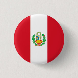 Badge Rond 2,50 Cm Drapeau péruvien, Drapeau du Pérou