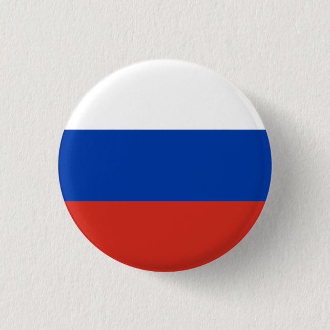 Badge Rond 2,50 Cm Drapeau russe, Drapeau de la Russie (Devant)