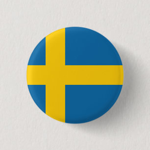 Badge Rond 2,50 Cm Drapeau Suède