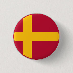 Badge Rond 2,50 Cm Drapeau suédois de Finlande
