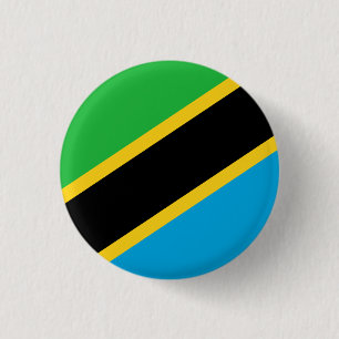 Badge Rond 2,50 Cm Drapeau tanzanien, Drapeau de Tanzanie