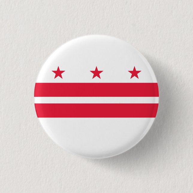 Badge Rond 2,50 Cm Drapeau Washington DC (Devant)