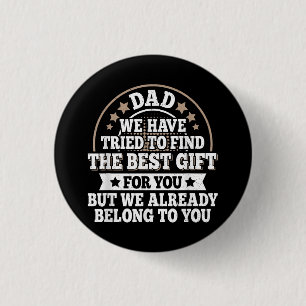 Badge Rond 2,50 Cm Drôle Papa Dit Graphisme Vintage Papa Père