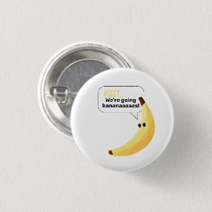 Badge Rond 2,50 Cm Drôles de faveurs de fête à la banane rétro avec j