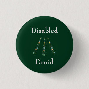 Badge Rond 2,50 Cm Druide handicapé