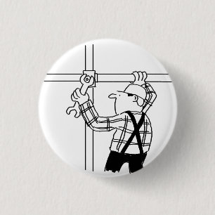 Badge Rond 2,50 Cm Échafaudage avec échafaudage