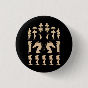 Badge Rond 2,50 Cm Échecs : Lover Échecs du chevalier