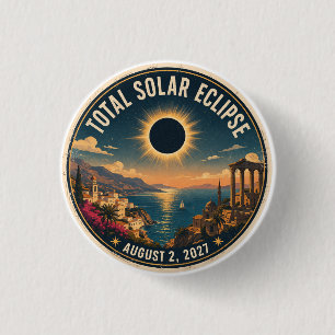 Badge Rond 2,50 Cm Éclipse solaire totale 2027