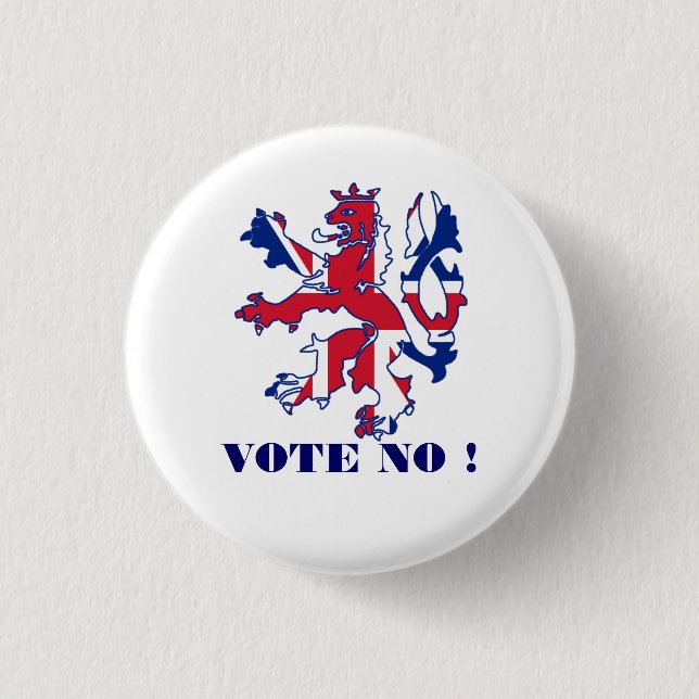 Badge Rond 2,50 Cm Écossais aucun vote à l'indépendance (Devant)