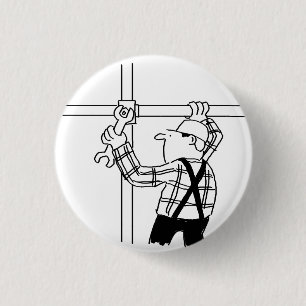 Badge Rond 2,50 Cm Écran avec échafaudage