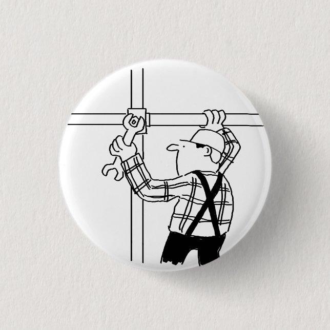 Badge Rond 2,50 Cm Écran avec échafaudage (Devant)