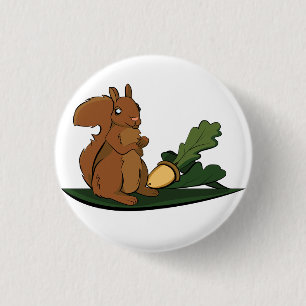 Badge Rond 2,50 Cm Écureuil