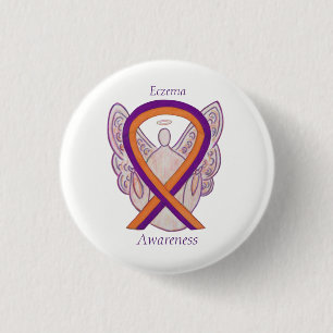 Badge Rond 2,50 Cm Éczéma de sensibilisation Ruban Angel Personnali